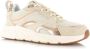 POELMAN beige sneakers van mesh Beige Mesh Lage sneakers Dames - Thumbnail 4