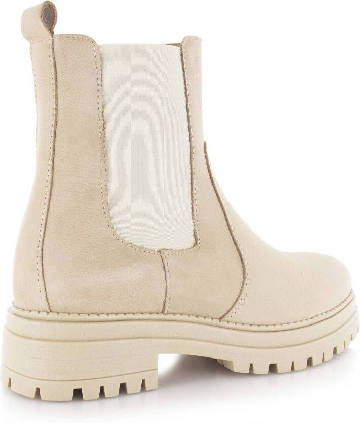 POELMAN Chelsea boot Beige Nubuck Chelsea boots Dames