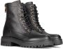 POELMAN leren veterboot zwart Leer Veterboots Dames - Thumbnail 10