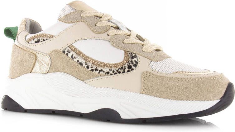 POELMAN LPIVA-08POE3 Beige Platino Beige Leer Lage sneakers Dames