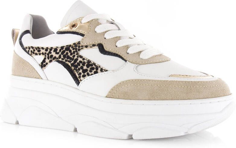 POELMAN Lpjana-06poe beige white platino Wit Leer Lage sneakers Dames