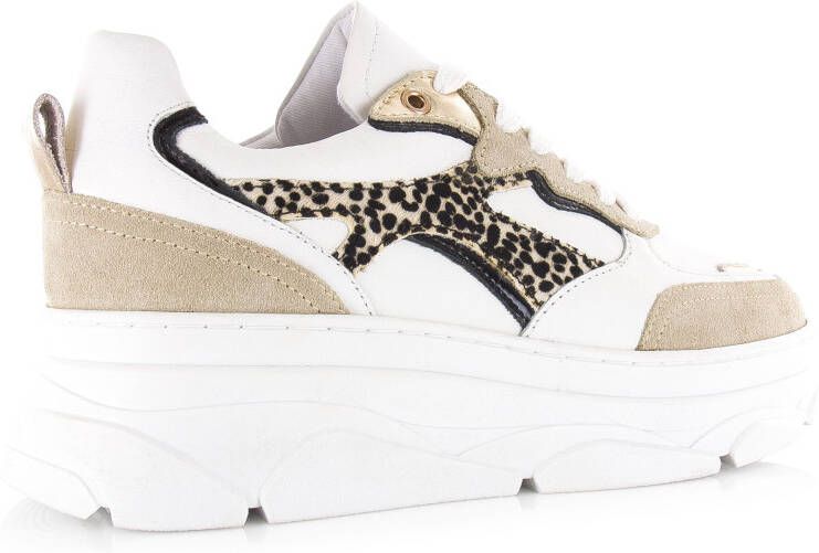 POELMAN Lpjana-06poe beige white platino Wit Leer Lage sneakers Dames