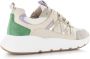 PS Poelman Cibel chunky leren sneakers groen beige - Thumbnail 7