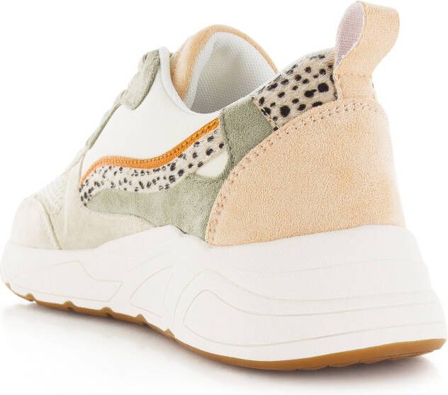 POELMAN PS sneakers beige groen oranje