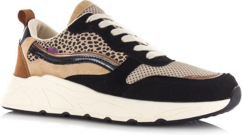 POELMAN zwarte sneakers panterprint Zwart Synthetisch Lage sneakers Dames