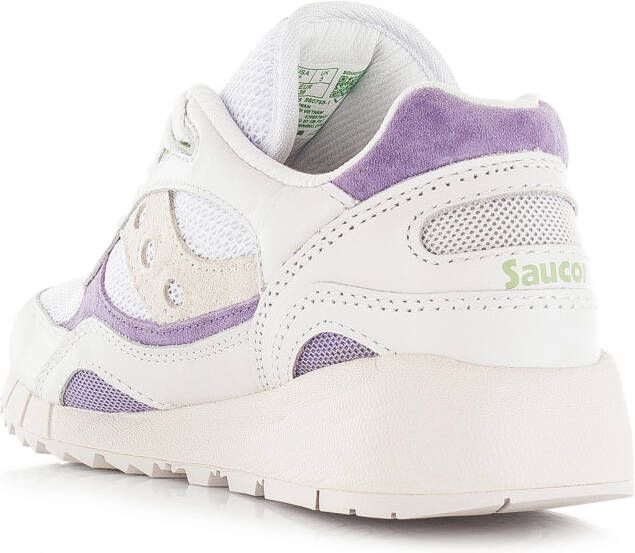 Saucony Shadow 6000 Wit Leer Lage sneakers Dames