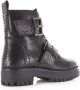 Shoecolate Bikerboot met ritssluiting Zwart Leer Biker boots Dames - Thumbnail 3