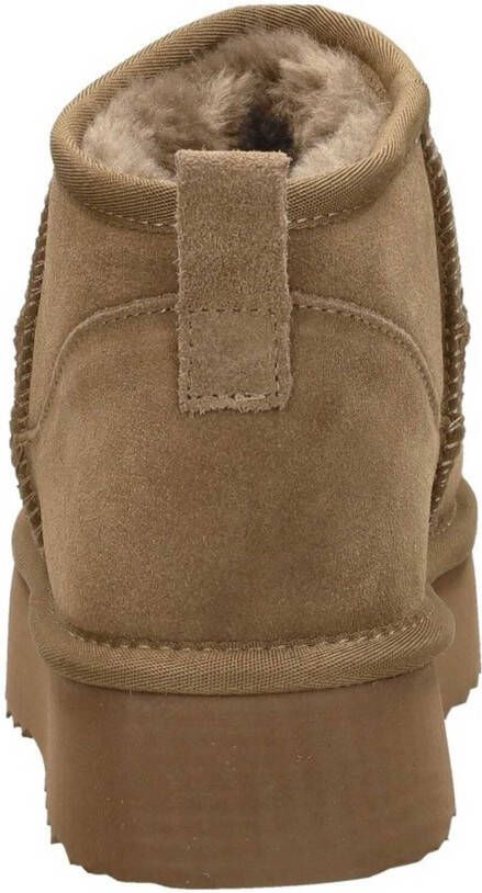 Shoecolate Classic ultra faux fur boot Taupe Suede Bont Dames