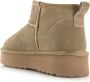 Shoecolate Classic ultra faux fur boot Taupe Suede Bont Dames - Thumbnail 3