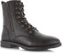 Shoecolate Leren veterboot met rits Zwart Leer Veterboots Dames - Thumbnail 2