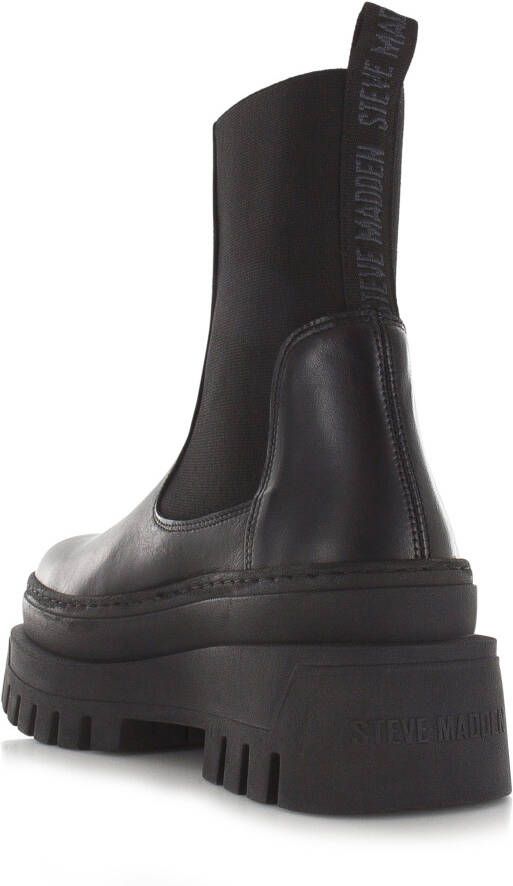 STEVE MADDEN Cassandra Zwart Leer Chelsea boots Dames