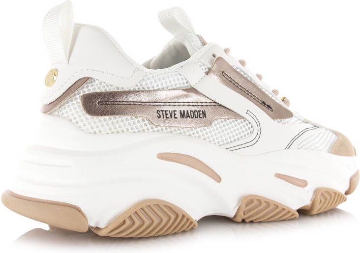 STEVE MADDEN Possession-E cream rose Beige Mesh Lage sneakers Dames