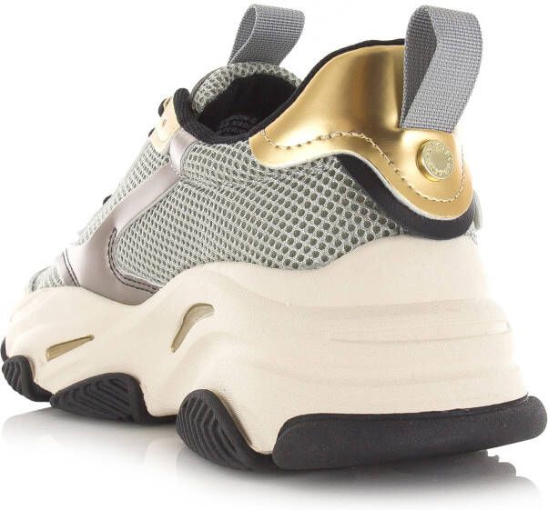 STEVE MADDEN Possession-E | Pewter Gld Zilver Mesh Lage sneakers Dames