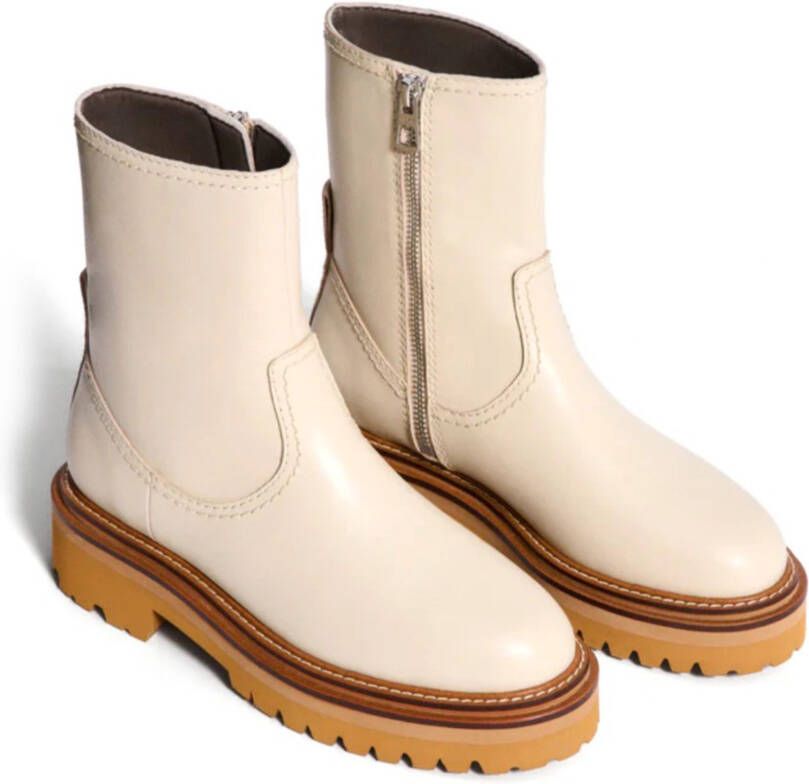 The HOFF Brand HOFF Bota Office off white boots Gebroken wit Leer Enkelboots Dames