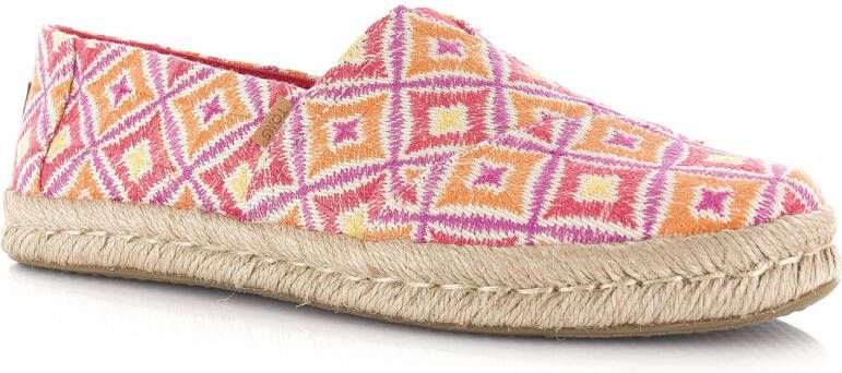 TOMS Alpargata Rope 2.0 | Geo Pink Roze Textiel Espadrilles Dames