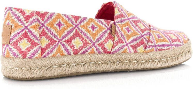 TOMS Alpargata Rope 2.0 | Geo Pink Roze Textiel Espadrilles Dames