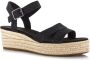 TOMS Audrey linnen sandalen met sleeha Zwart Textiel Sandalen met hak Dames - Thumbnail 10