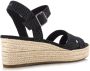 TOMS Audrey linnen sandalen met sleeha Zwart Textiel Sandalen met hak Dames - Thumbnail 12