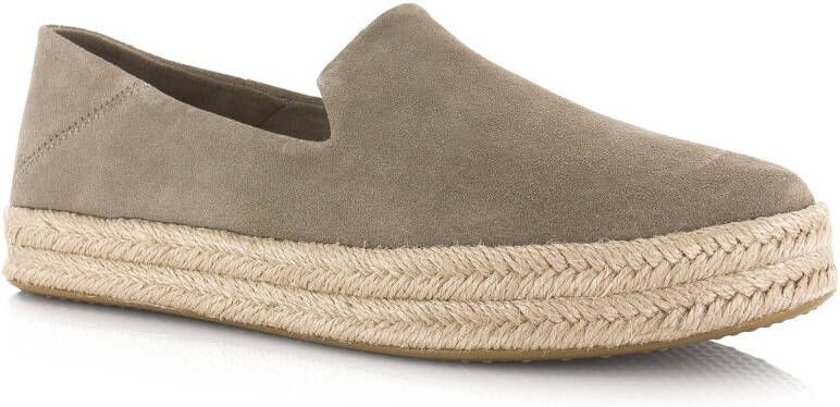 TOMS Carolina slip ons van suède Beige Suede Espadrilles Dames