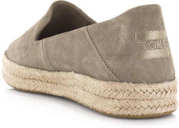 TOMS Carolina slip ons van suède Beige Suede Espadrilles Dames