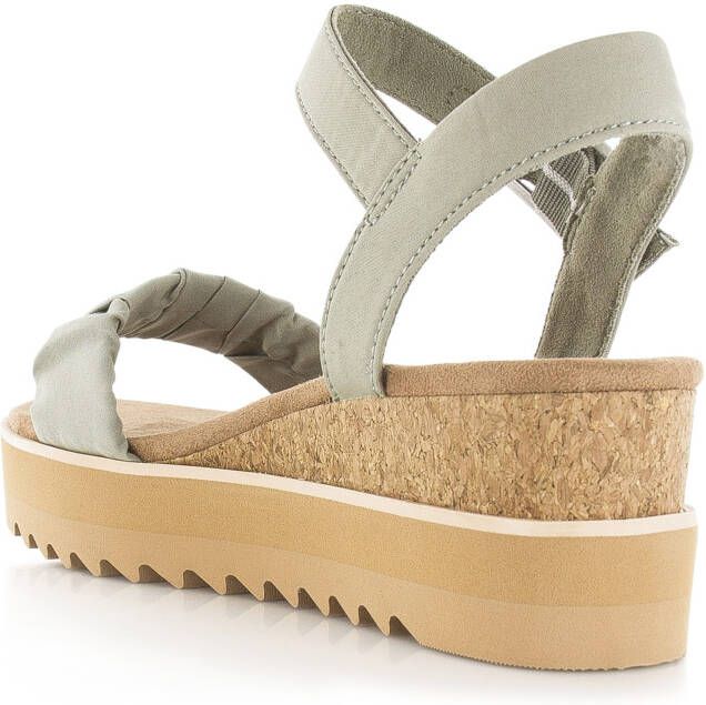 TOMS Diana Grijs Textiel Plateau sandalen Dames