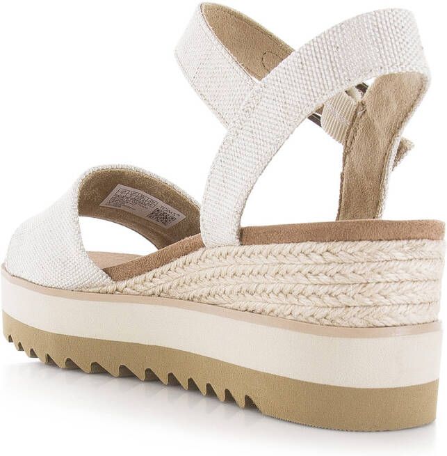 TOMS Diana naturel Beige Textiel Plateau sandalen Dames