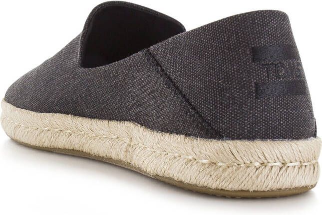 TOMS Santiago black Zwart Katoen Espadrilles Heren