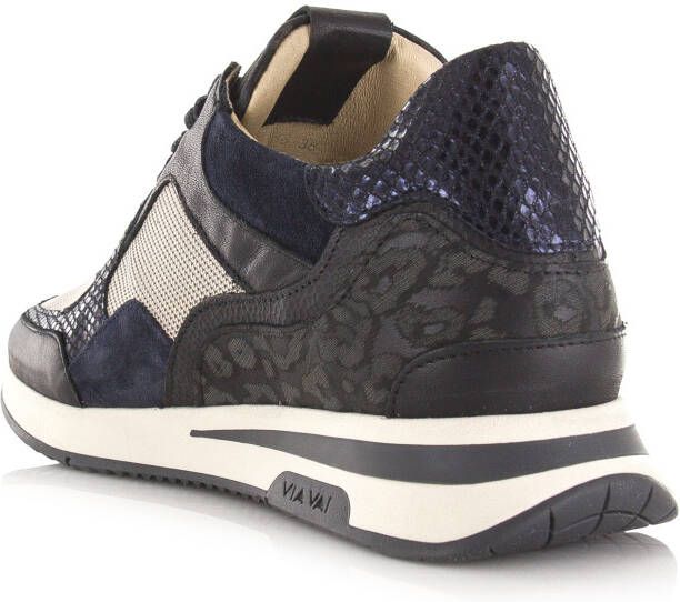 VIA VAI Nora Sooth | Kenia combi Blue Blauw Leer Lage sneakers Dames