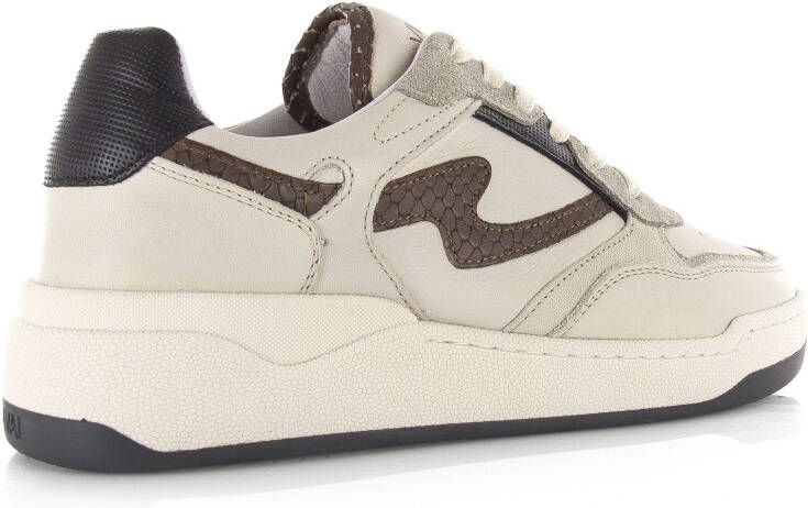 VIA VAI Sam Levi beige damessneakers Beige Leer Lage sneakers Dames