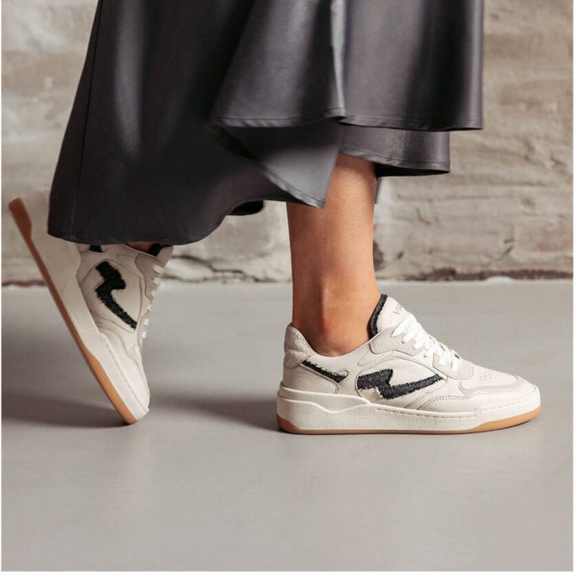 VIA VAI Sam Levi | studio combi creme Wit Leer Lage sneakers Dames