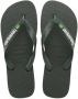 Havaianas Brasil Logo | Green Olive Groen Rubber Teenslippers Unisex - Thumbnail 6