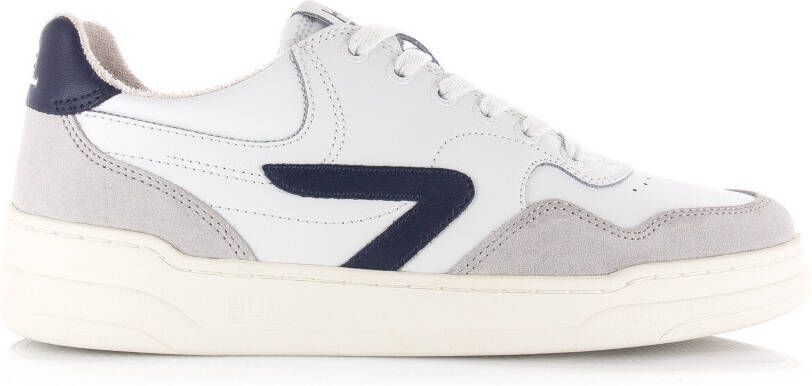 Hub Court | White Blue Ice Ivory Wit Leer Lage sneakers Heren