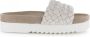 Maruti Beige Gevlochten Leren Slipper Billy White Dames - Thumbnail 4