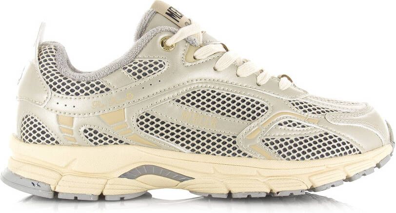 Mercer Amsterdam Mercer The Re-Run Champagne creme Beige Mesh Lage sneakers Dames