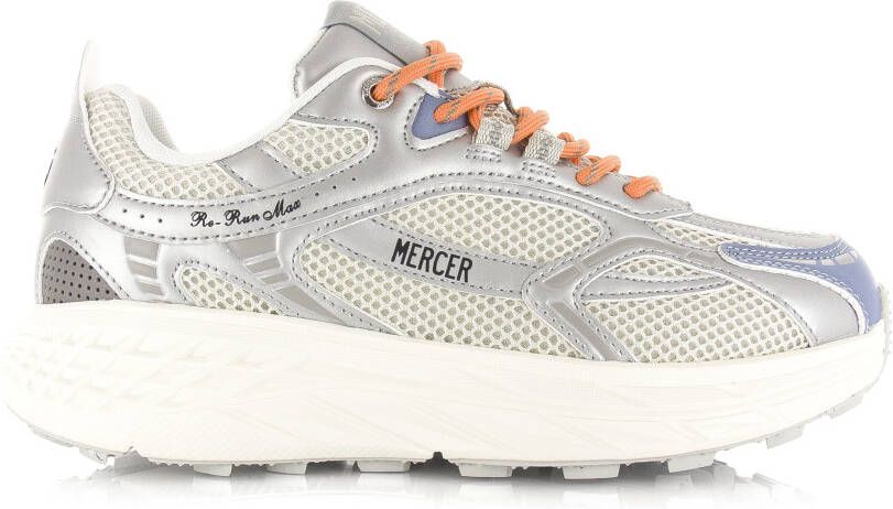 MERCER AMSTERDAM Lage Sneakers Dames Re-run Max Silver Surfer Maat: 39 Materiaal: Mesh Kleur: Zilver