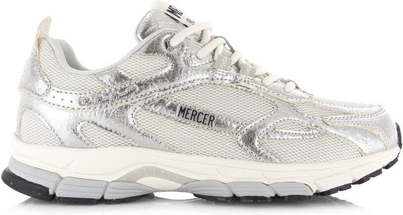 Mercer Amsterdam Mercer The Re-Run Pineapple 2.0 zilver Mesh Lage sneakers Dames