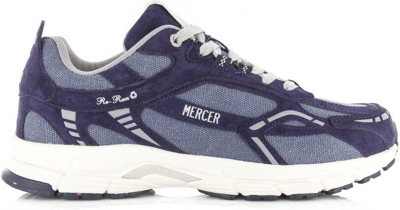 Mercer Amsterdam Mercer The Re-Run Washed Canvas navy Blauw Mesh Lage sneakers Unisex