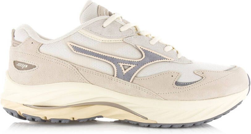 Mizuno Wave Rider ß | White Sand Ultimate Gray Wit Suede Lage sneakers Heren - Foto 1