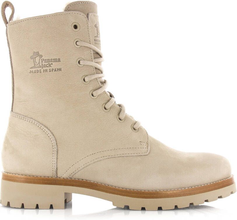 PANAMA JACK nubuck veterboots beige Nubuck Veterboots Dames