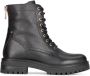 POELMAN leren veterboot zwart Leer Veterboots Dames - Thumbnail 3