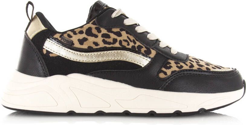 POELMAN zwarte sneakers animalprint Zwart Synthetisch Lage sneakers Dames