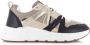 POELMAN zwarte beige sneakers van mesh Zwart Mesh Lage sneakers Dames - Thumbnail 18