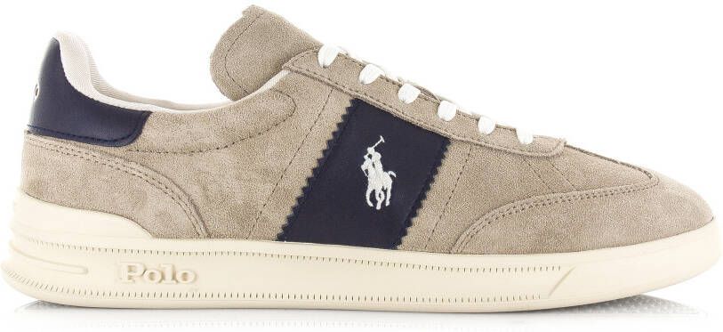 Polo Ralph Lauren Heritage Aera Suede Grijs Leer Lage sneakers Heren