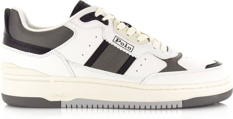 Polo Ralph Lauren Masters Sport | white grey black Wit Leer Lage sneakers Unisex