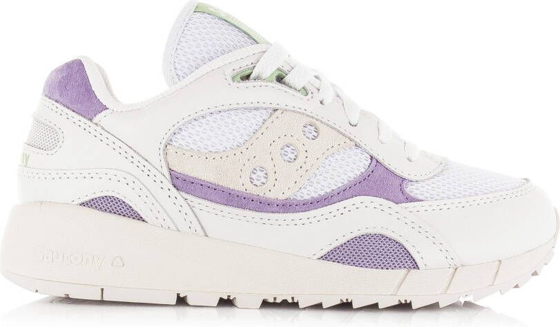 Saucony Shadow 6000 Wit Leer Lage sneakers Dames