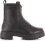 Shoecolate Leren boots met front zip Zwart Leer Biker boots Dames - Thumbnail 6