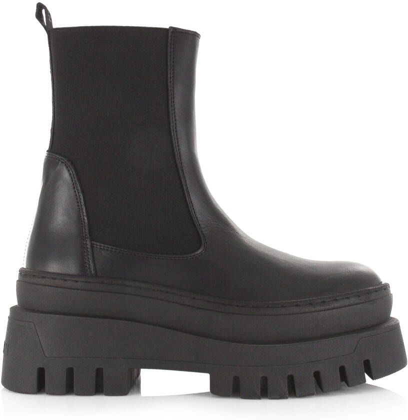 STEVE MADDEN Cassandra Zwart Leer Chelsea boots Dames