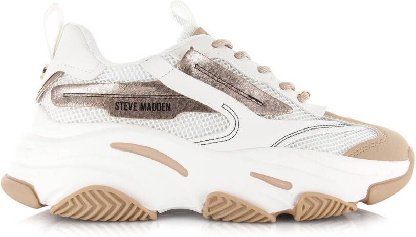 STEVE MADDEN Possession-E cream rose Beige Mesh Lage sneakers Dames