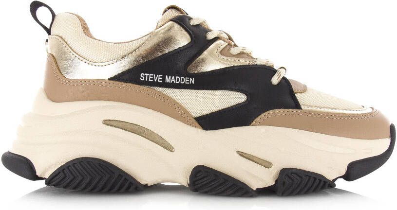 STEVE MADDEN Progressive khaki black Beige Mesh Lage sneakers Dames