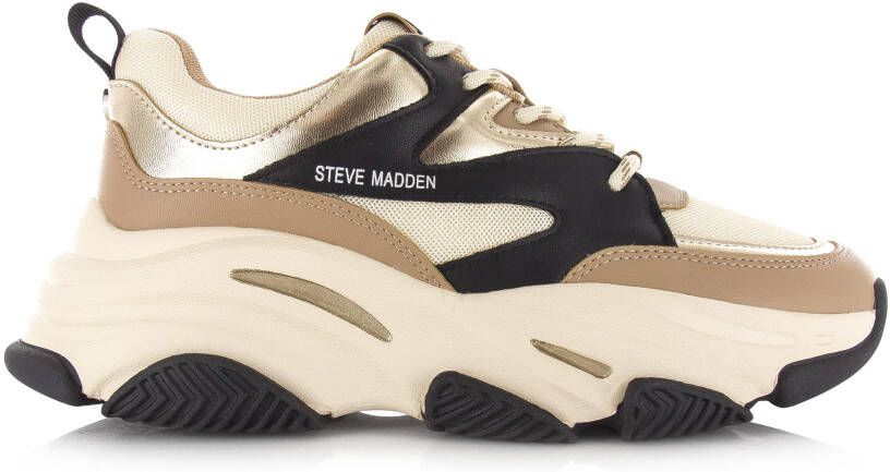 STEVE MADDEN Progressive khaki black Beige Mesh Lage sneakers Dames